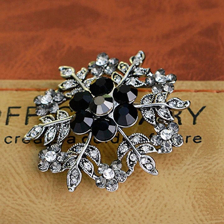 Fashion Women Snowflake Floral Circle Rhinestone Brooch Pin Christmas Jewelry Image 10