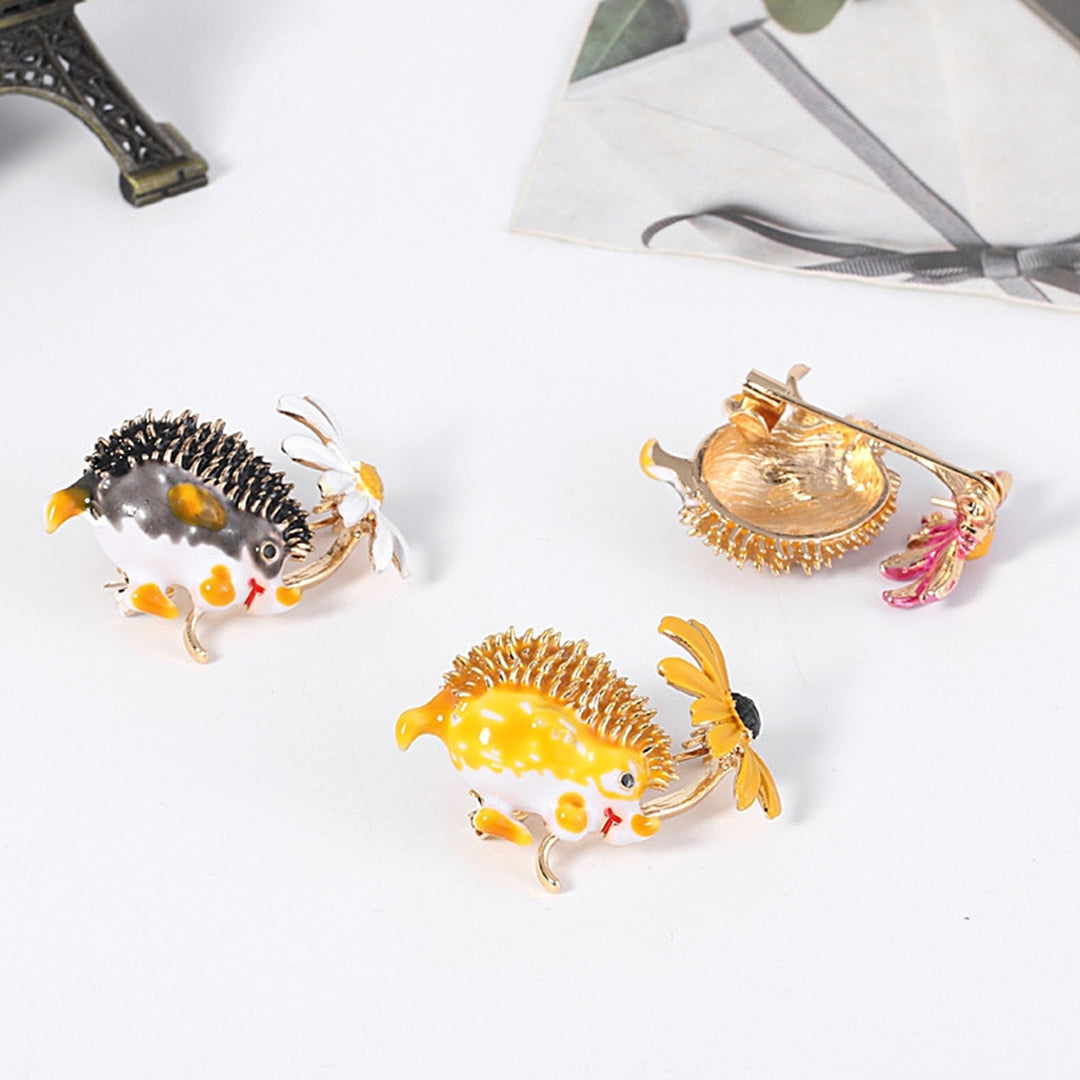 Creative Hedgehog Flower Shape Brooch Pin Clothes Bag Jewelry Accessory Gift Image 1