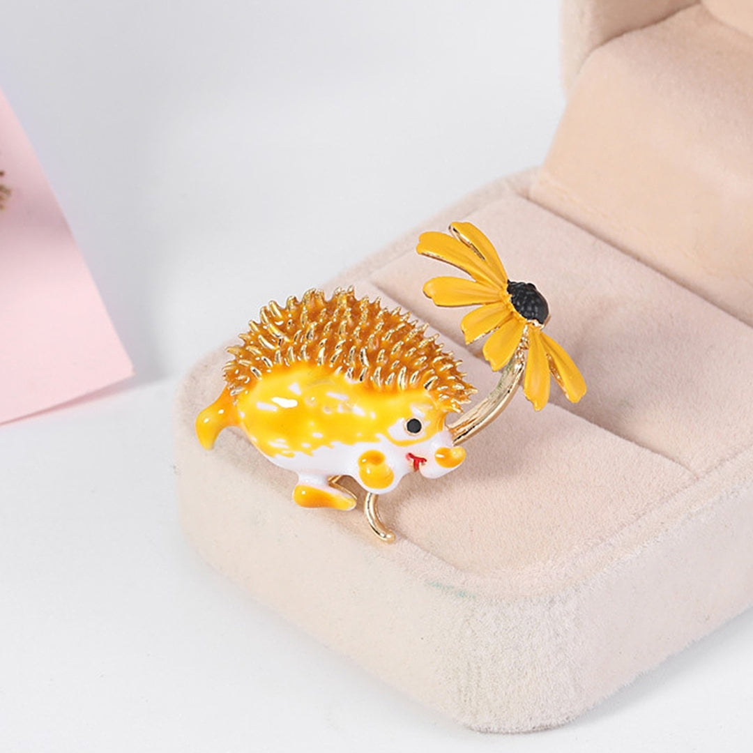 Creative Hedgehog Flower Shape Brooch Pin Clothes Bag Jewelry Accessory Gift Image 2