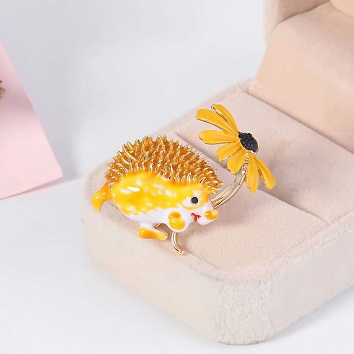 Creative Hedgehog Flower Shape Brooch Pin Clothes Bag Jewelry Accessory Gift Image 2