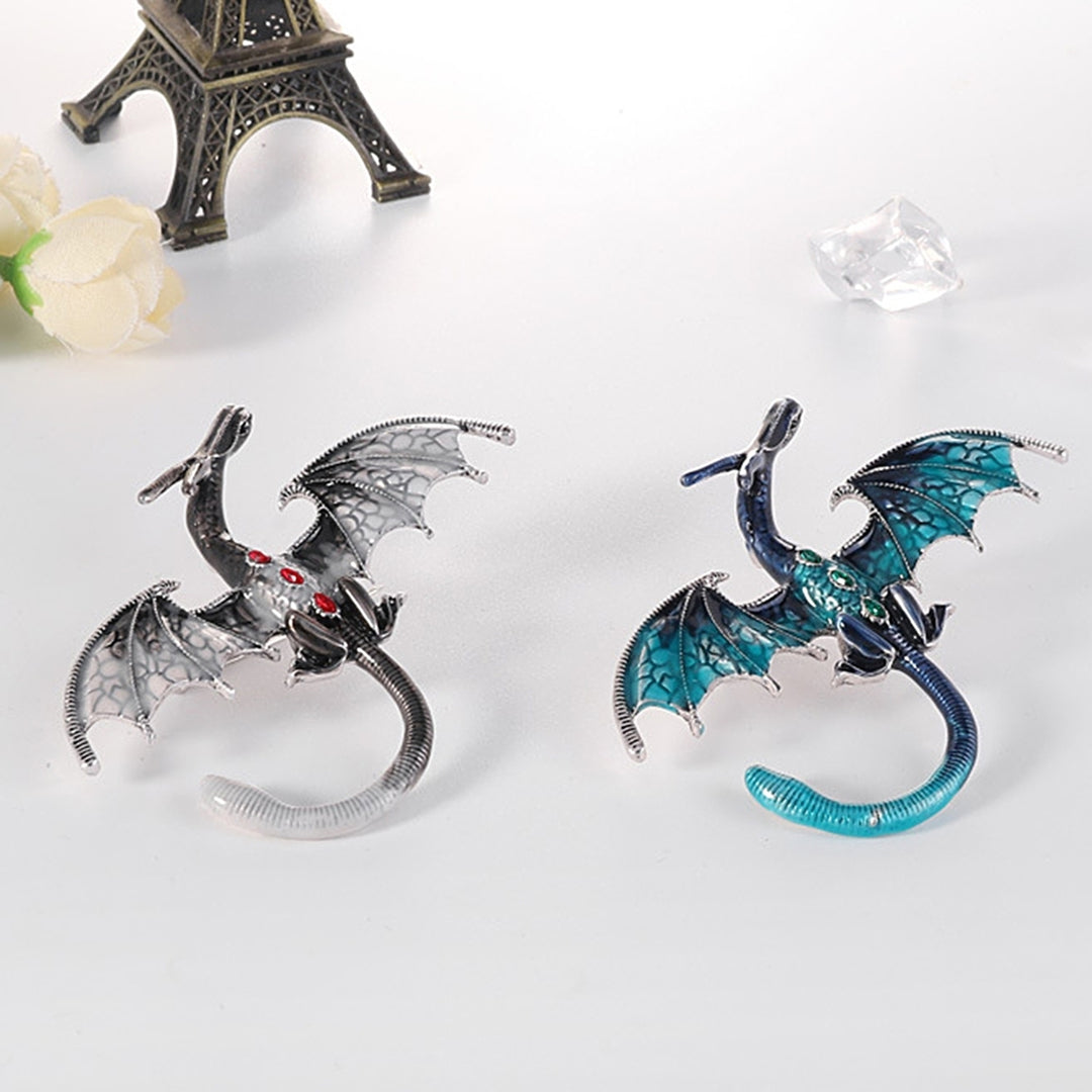 Punk Dragon Flying Shape Brooch Pin Lapel Clothes Bag Jewelry Accessory Gift Image 1