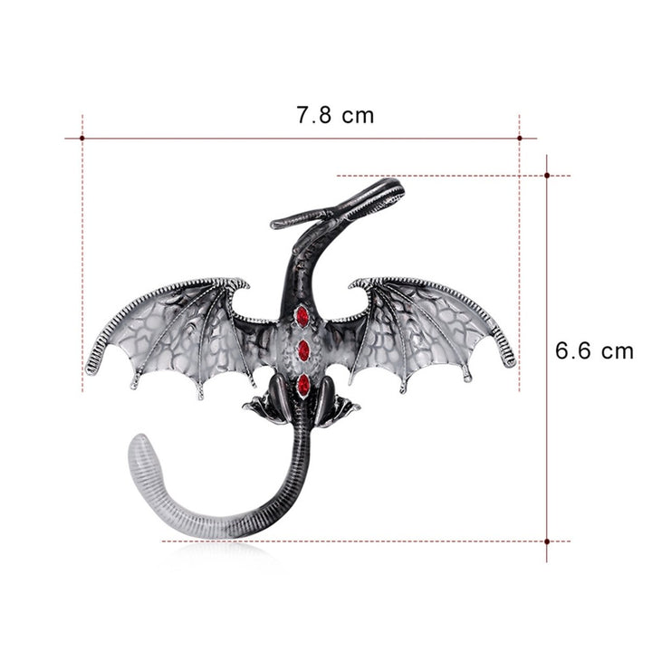 Punk Dragon Flying Shape Brooch Pin Lapel Clothes Bag Jewelry Accessory Gift Image 4