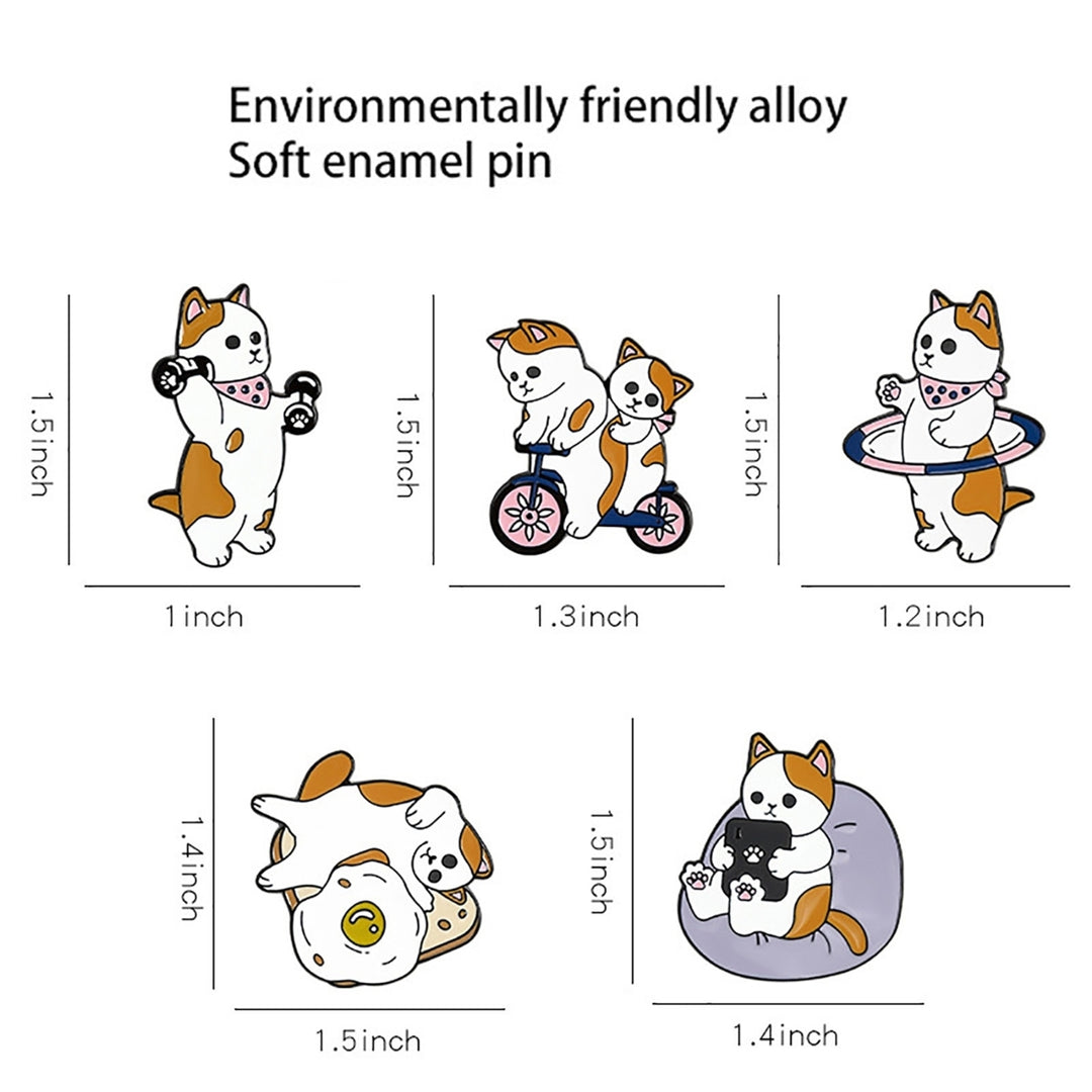 Cartoon Puppy Fitness Sports Brooch Bag Hats Collar Pin Decor Garment Badge Gift Image 9