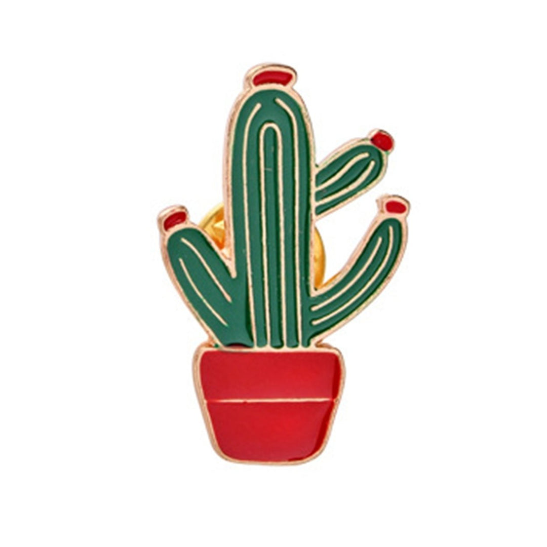 Mini Cartoon Pot Cactus Planet Pattern Collar Brooch Lapel Pin Backpack Accessories for Coat Decor Image 3