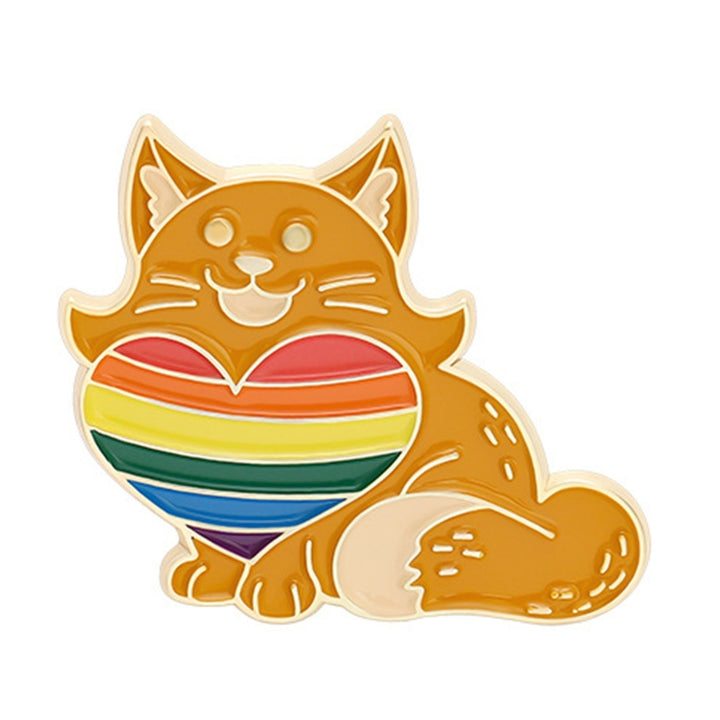 Rainbow Pin Creative Ornamental Alloy Cartoon Animal Rainbow Series Brooch for Women Image 4