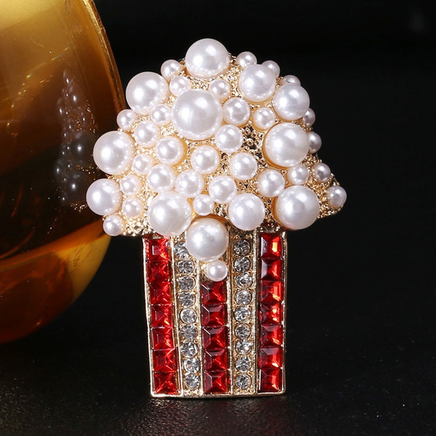 Clothes Brooch Hard Environmentally Friendly Red Color Women Literary Style Pin for Gifts Image 1