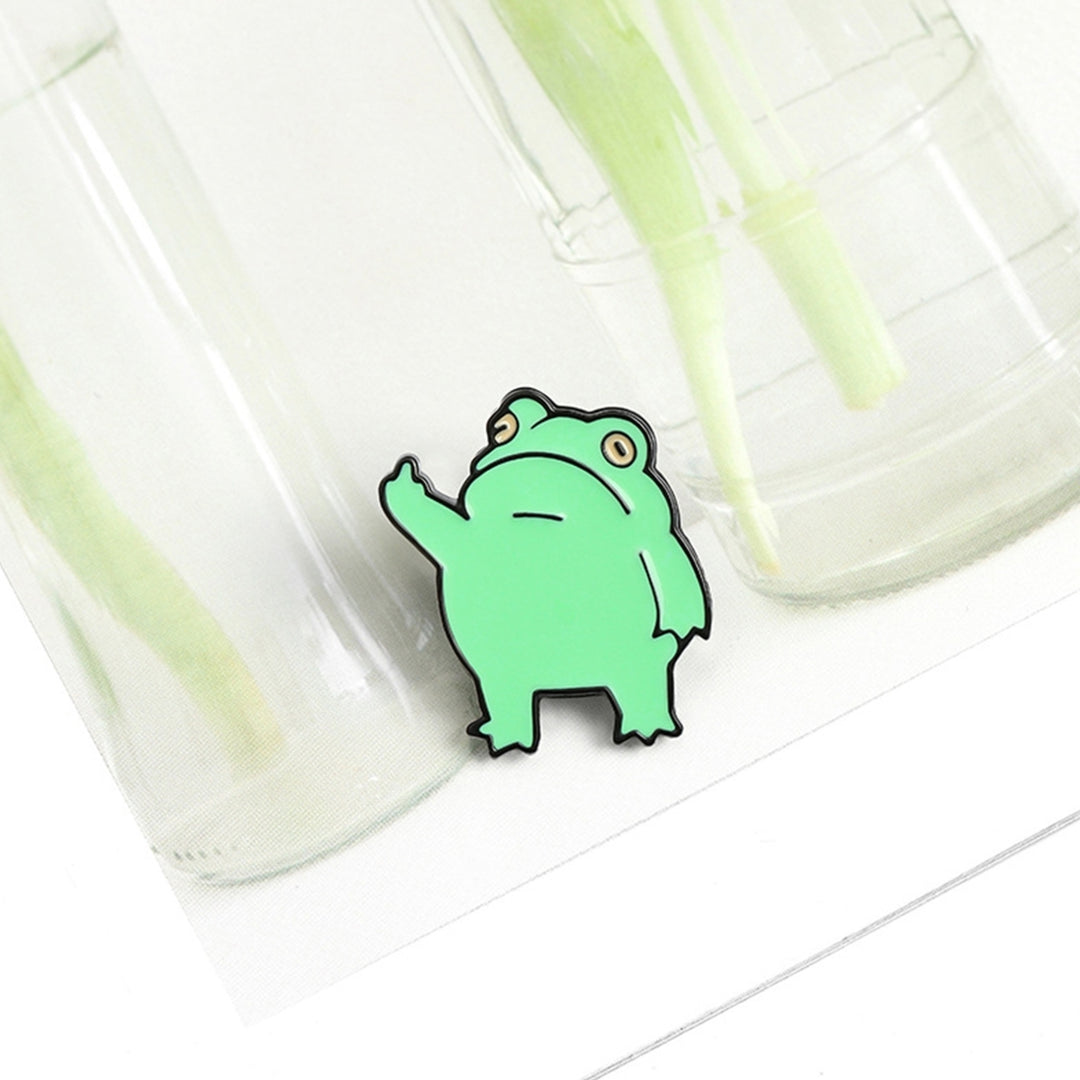 Badge Frog Element Wear-resistant Ornaments Funny Frog Brooch Lapel Pin for Party Image 2