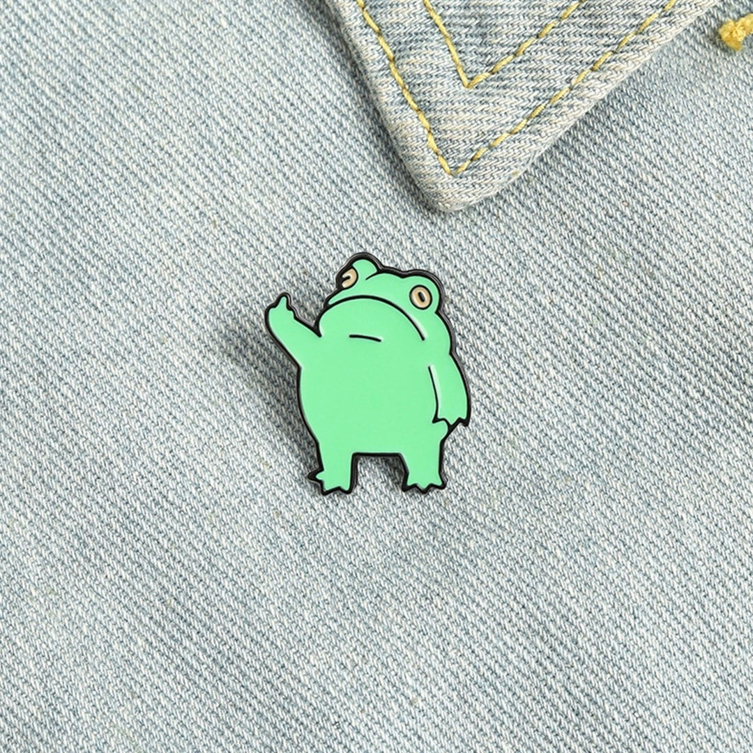 Badge Frog Element Wear-resistant Ornaments Funny Frog Brooch Lapel Pin for Party Image 3