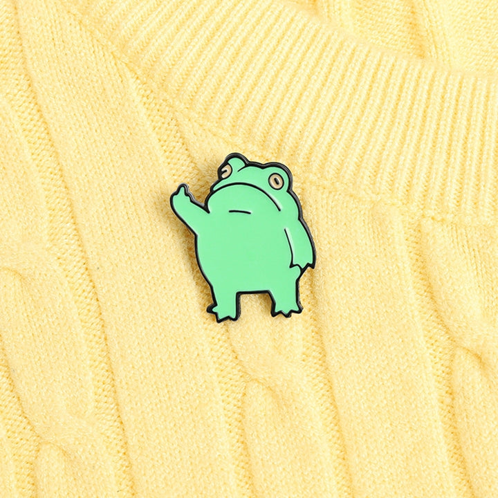 Badge Frog Element Wear-resistant Ornaments Funny Frog Brooch Lapel Pin for Party Image 8