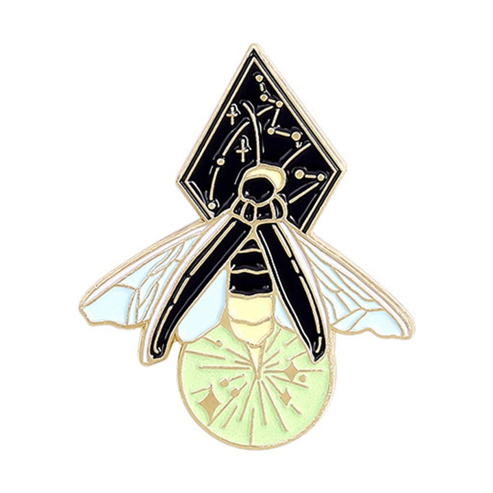 5Pcs Brooch Pin Luminous Enamel Alloy Butterfly Moth Moon Brooch Lapel Badge for Clothes Image 10