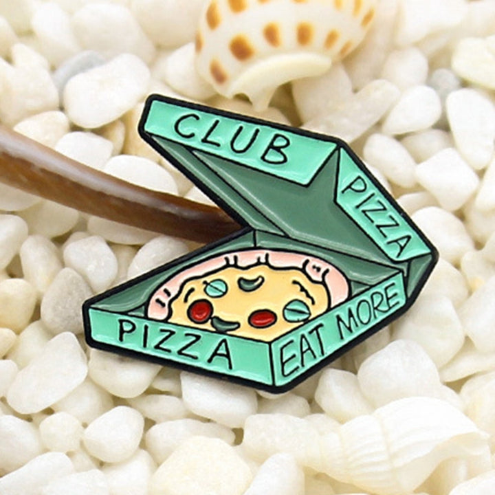 3Pcs Brooches Enamel Decorative Fashion Accessory Sliced Pizza Enamel Badge Lapel Pins for Backpack Image 7