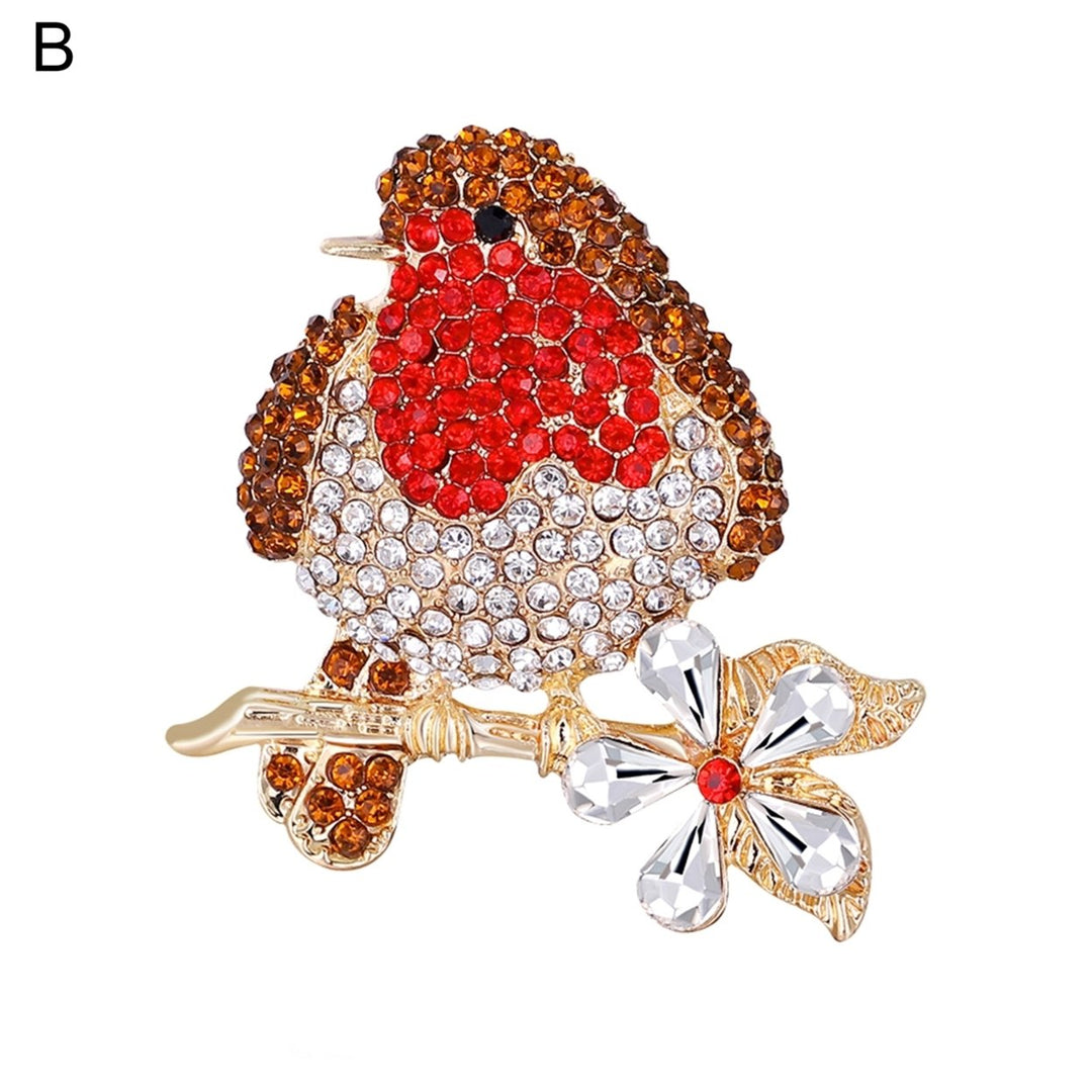 Breast Pin Multi-color Clothes Accessories Retro Floral Rhinestone Brooch Pin for Party Image 3