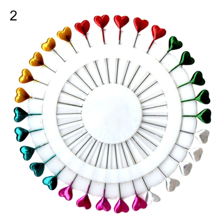 30Pcs/Box Pins Decorative Minimalistic Alloy Love Heart Bead Dressmaking Pins for Image 3