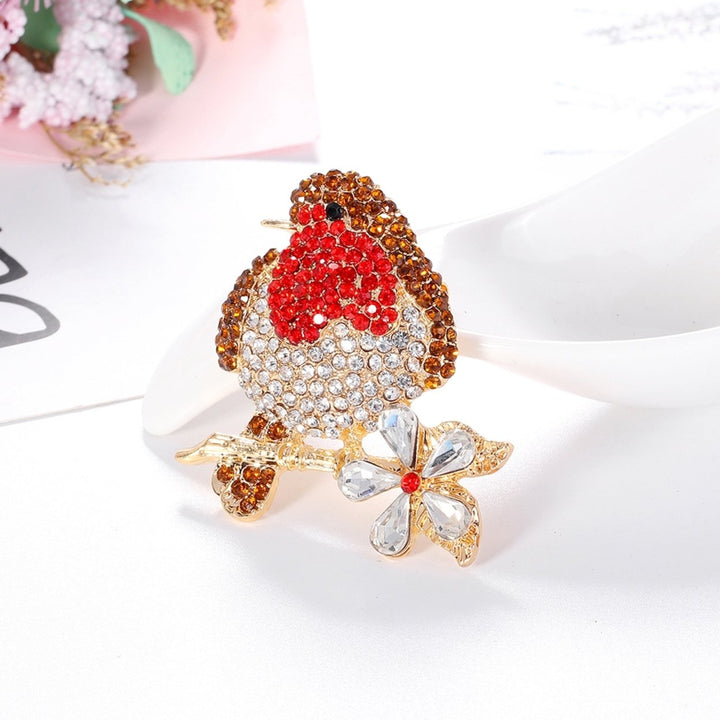 Breast Pin Multi-color Clothes Accessories Retro Floral Rhinestone Brooch Pin for Party Image 9