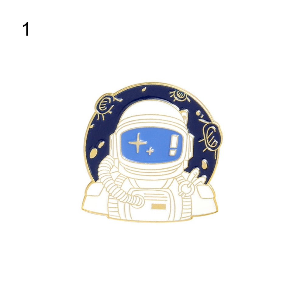 Brooch Pin Cartoon Astronaut Collection Planet Spaceman Brooch Clothes Decor Image 2