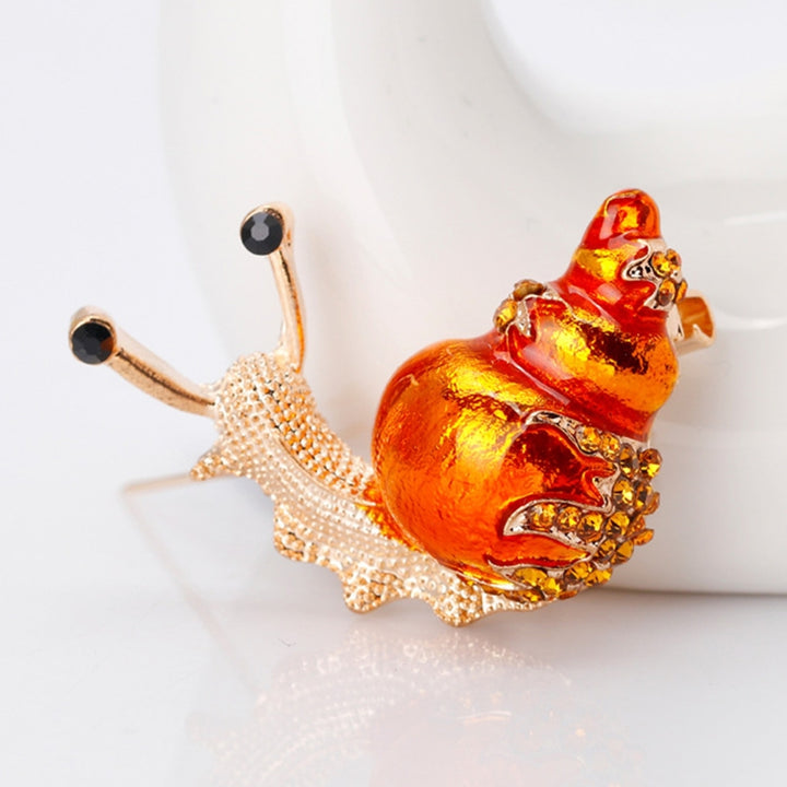 Brooch Cartoon Snail Shape Alloy Exquisite All Match Women Pin for Shirt Image 1