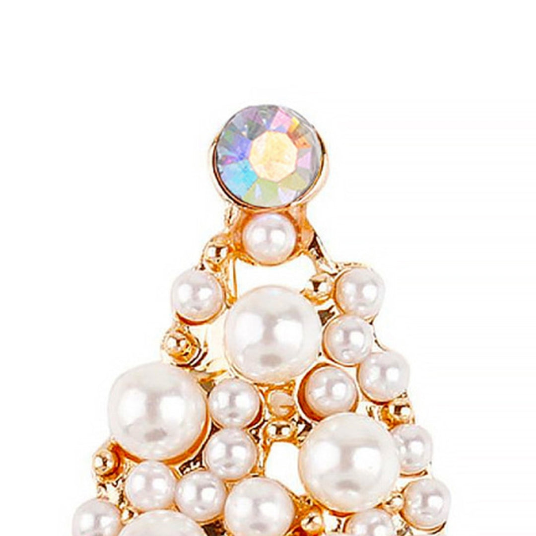 Brooch Pin Christmas Tree Shape Faux Pearls Jewelry Exquisite All Match Brooch Clothes Decor Image 11