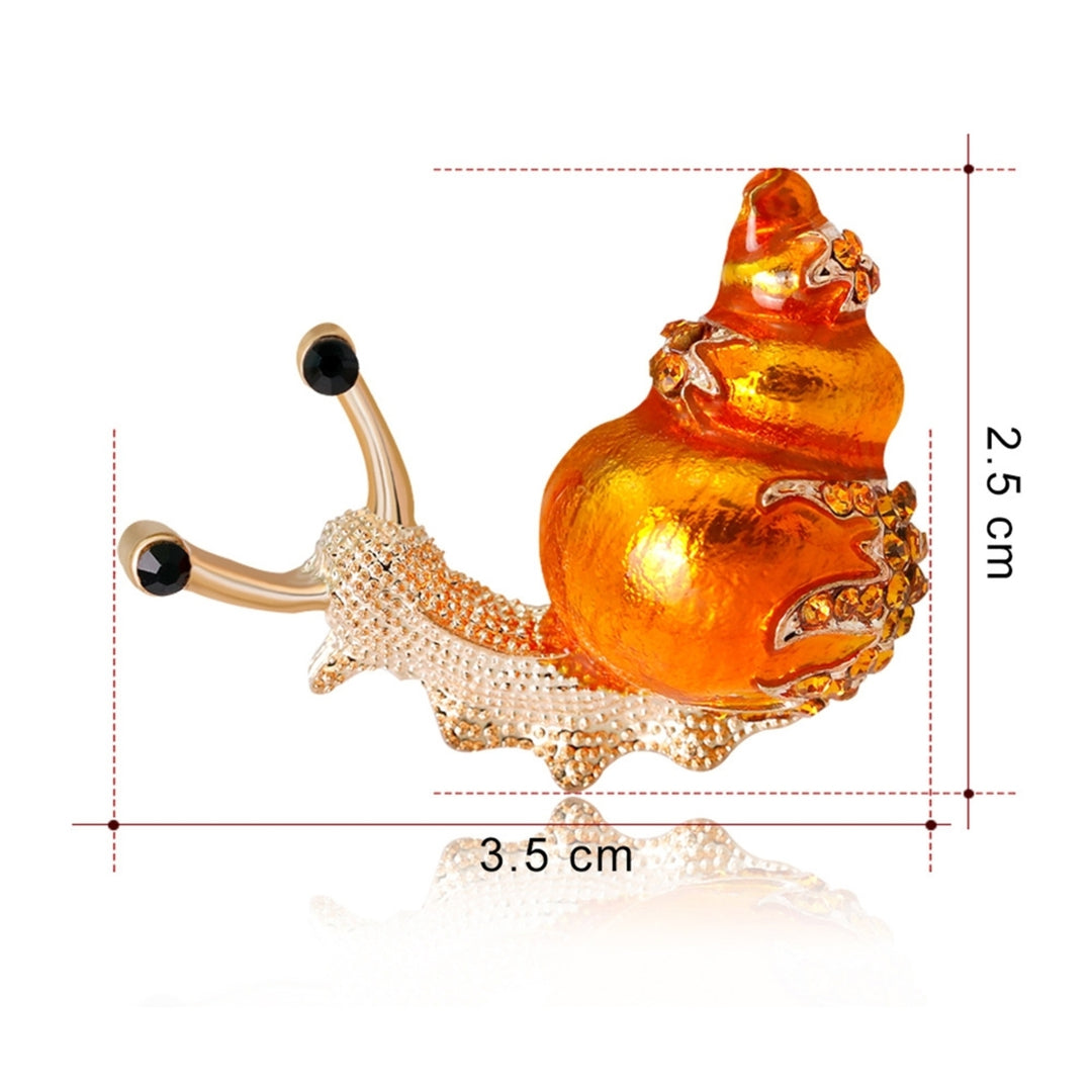 Brooch Cartoon Snail Shape Alloy Exquisite All Match Women Pin for Shirt Image 4