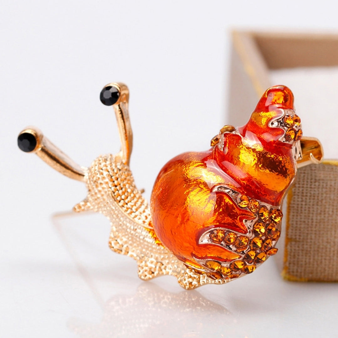 Brooch Cartoon Snail Shape Alloy Exquisite All Match Women Pin for Shirt Image 7