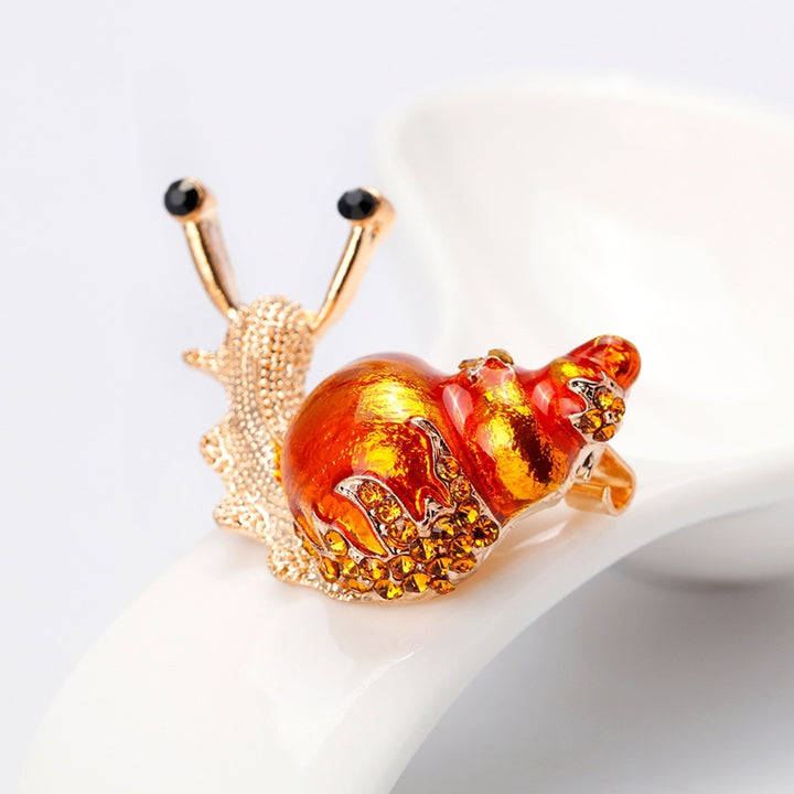 Brooch Cartoon Snail Shape Alloy Exquisite All Match Women Pin for Shirt Image 8