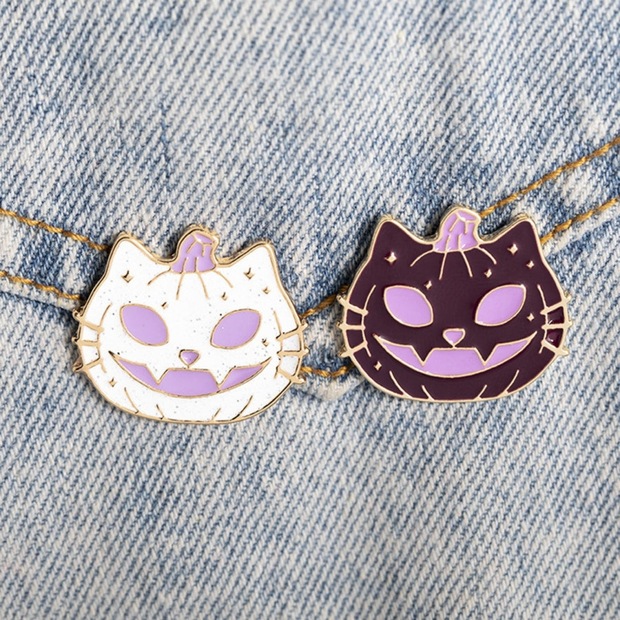 Halloween Brooch Anti-scratch Attractive Alloy Cartoon Pumpkin Brooch Pin for Backpack Image 1