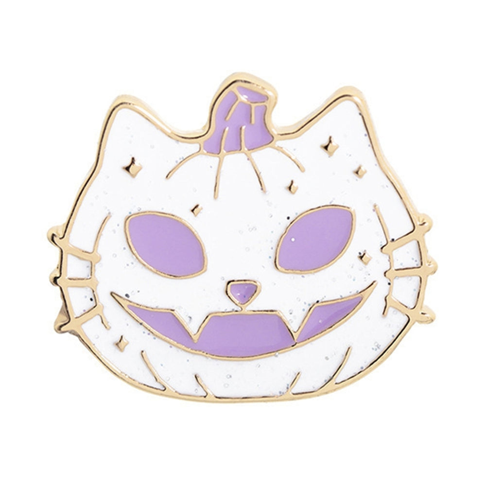 Halloween Brooch Anti-scratch Attractive Alloy Cartoon Pumpkin Brooch Pin for Backpack Image 2