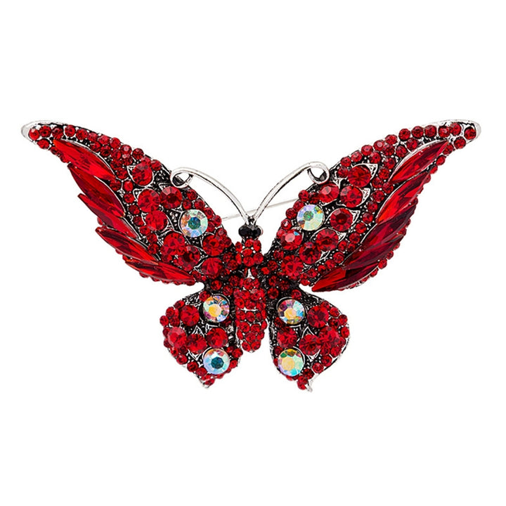 Butterflies Shape Vivid Lapel Pin Alloy Rhinestone Shiny Badge Brooch Pin Scarf Clip Image 12