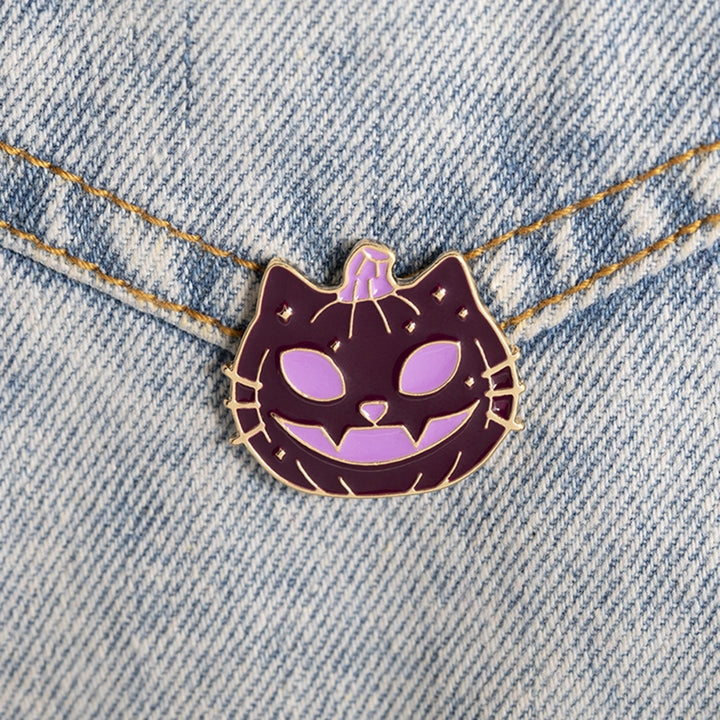 Halloween Brooch Anti-scratch Attractive Alloy Cartoon Pumpkin Brooch Pin for Backpack Image 8