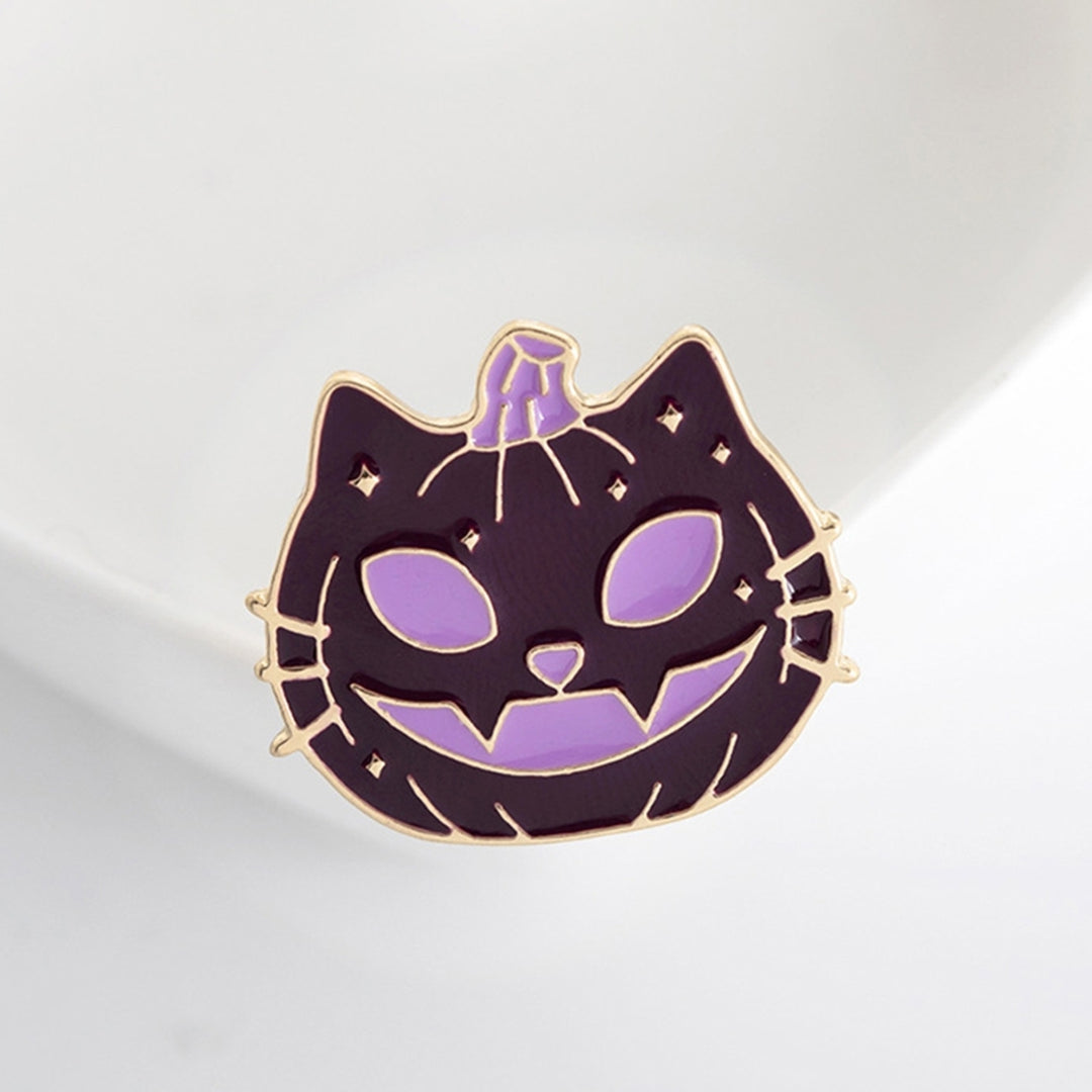 Halloween Brooch Anti-scratch Attractive Alloy Cartoon Pumpkin Brooch Pin for Backpack Image 10