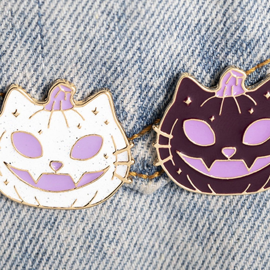 Halloween Brooch Anti-scratch Attractive Alloy Cartoon Pumpkin Brooch Pin for Backpack Image 12