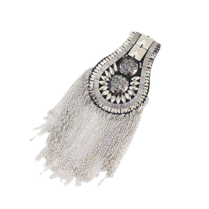 Shoulder Brooch Tassels Punk Jewelry Lightweight Wear-resistant Brooch Pin Clothes Decor Image 3