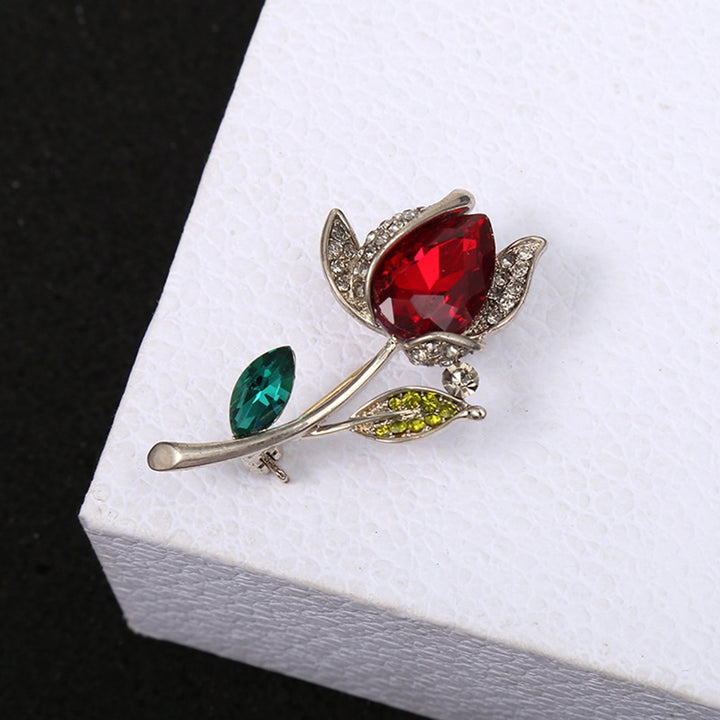 Anti-deform Brooch Easy Match Alloy Rose Flower Shape Clothing Brooch fro Women Image 12