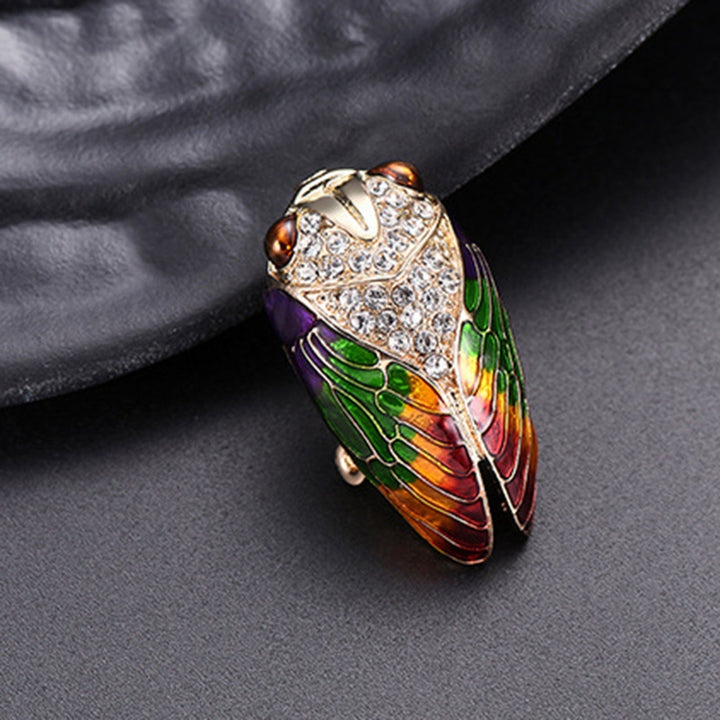 Collar Pin Fine Workmanship Anti-deform Alloy Exquisite Cicada Shape Coat Brooch Clothes Accessories Image 1