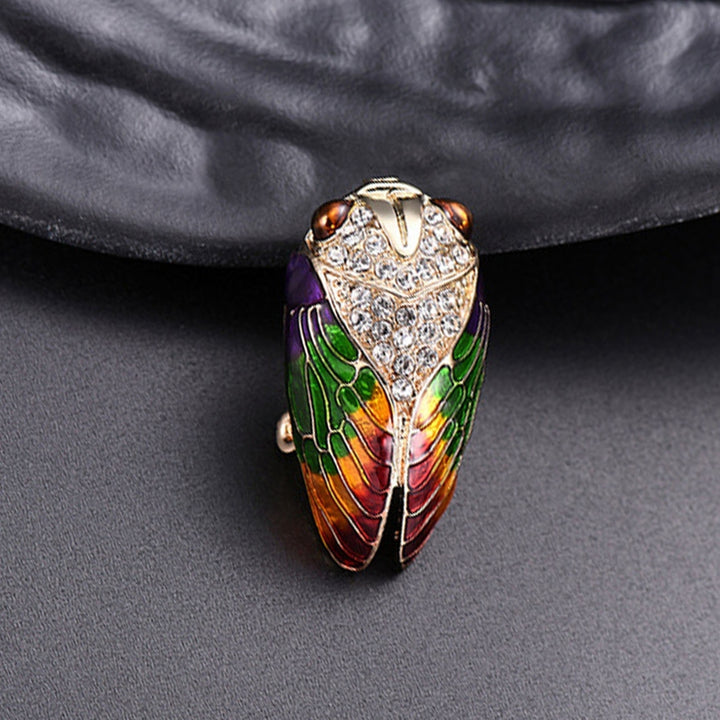 Collar Pin Fine Workmanship Anti-deform Alloy Exquisite Cicada Shape Coat Brooch Clothes Accessories Image 4