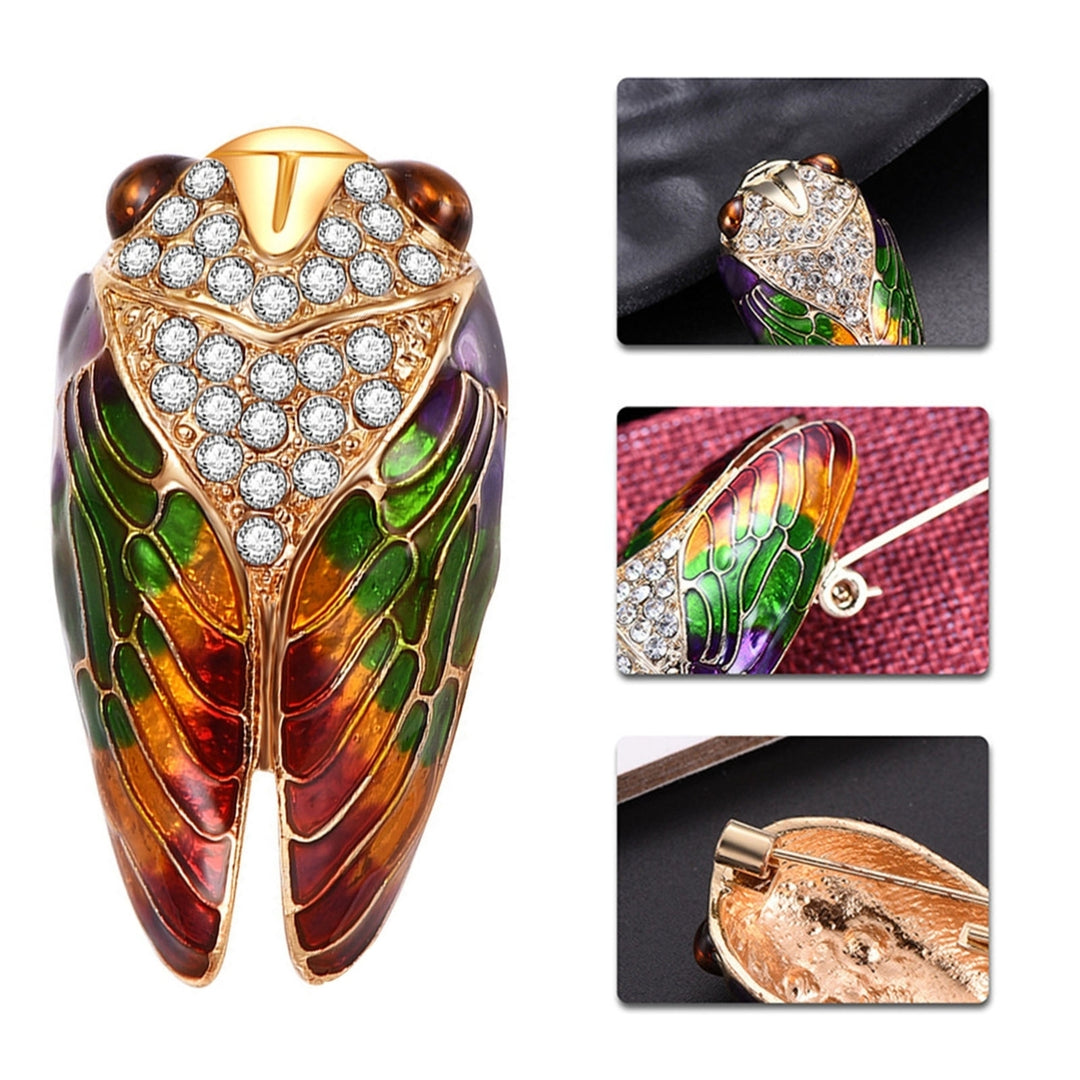 Collar Pin Fine Workmanship Anti-deform Alloy Exquisite Cicada Shape Coat Brooch Clothes Accessories Image 7