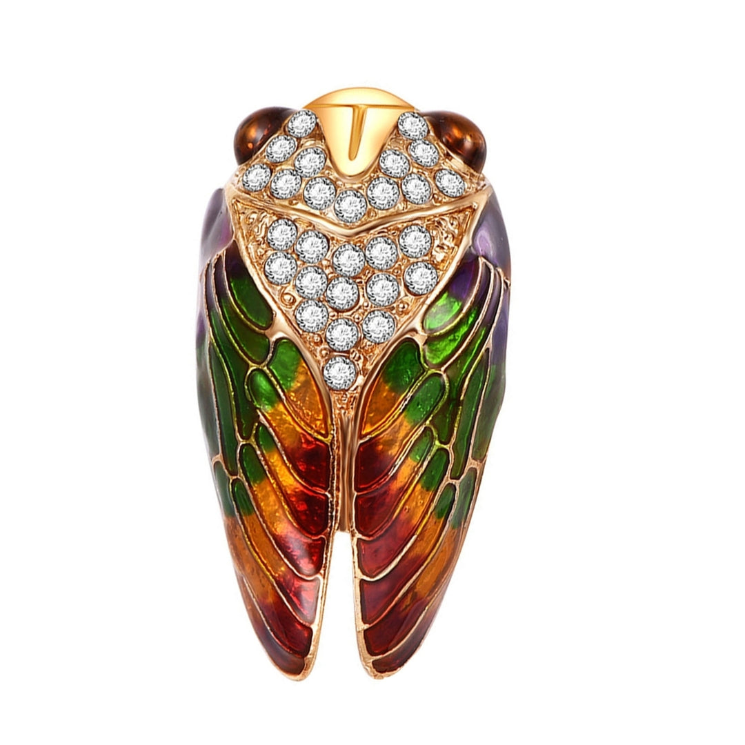 Collar Pin Fine Workmanship Anti-deform Alloy Exquisite Cicada Shape Coat Brooch Clothes Accessories Image 8