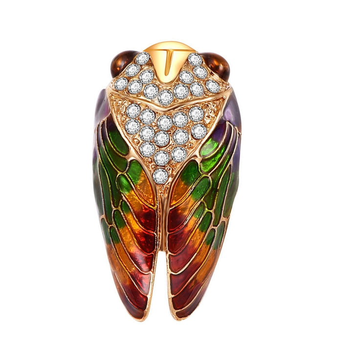 Collar Pin Fine Workmanship Anti-deform Alloy Exquisite Cicada Shape Coat Brooch Clothes Accessories Image 8