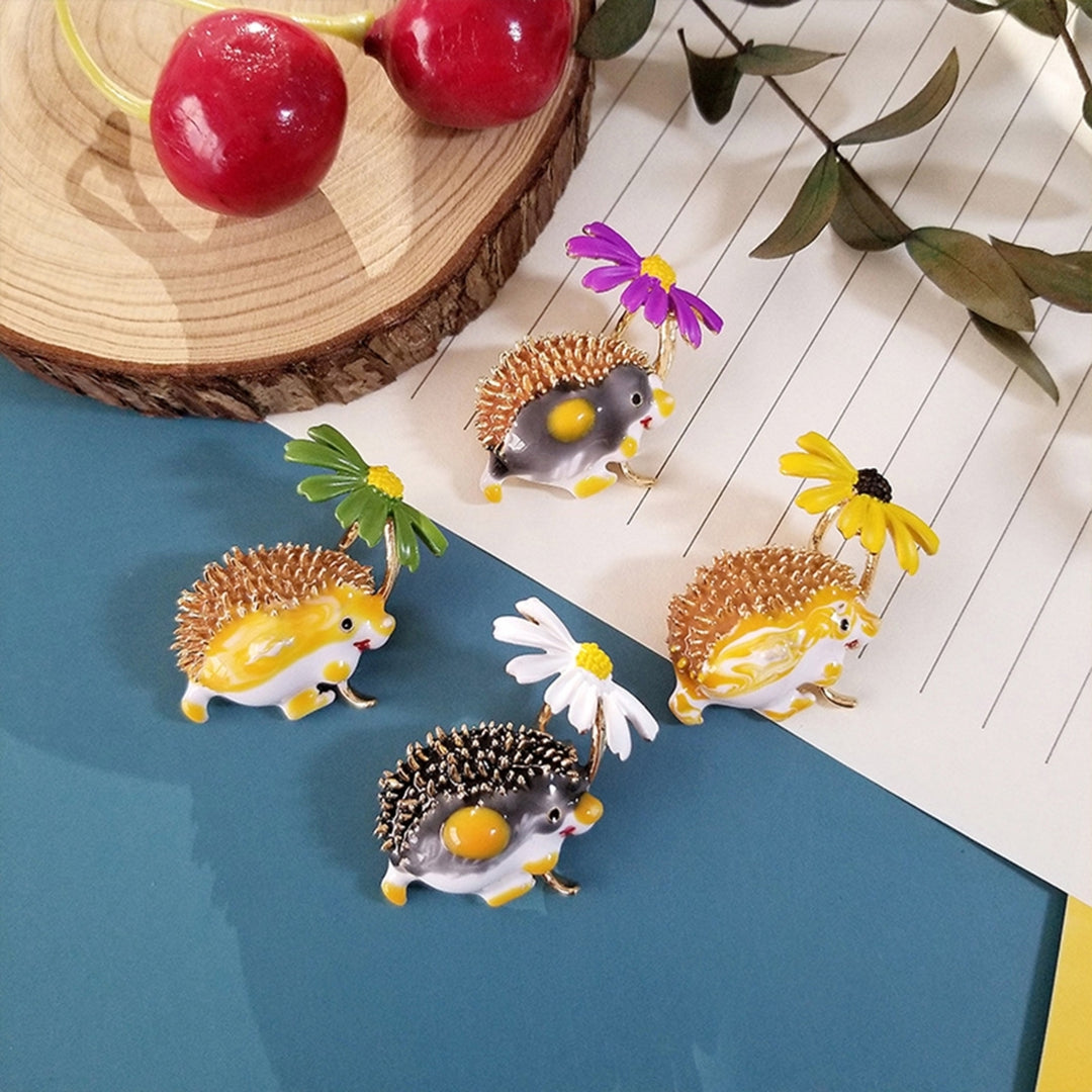 Brooch Pin Hedgehog Shape Decoration Men Women Cartoon Korean Style Brooch Clothes Decor Image 1