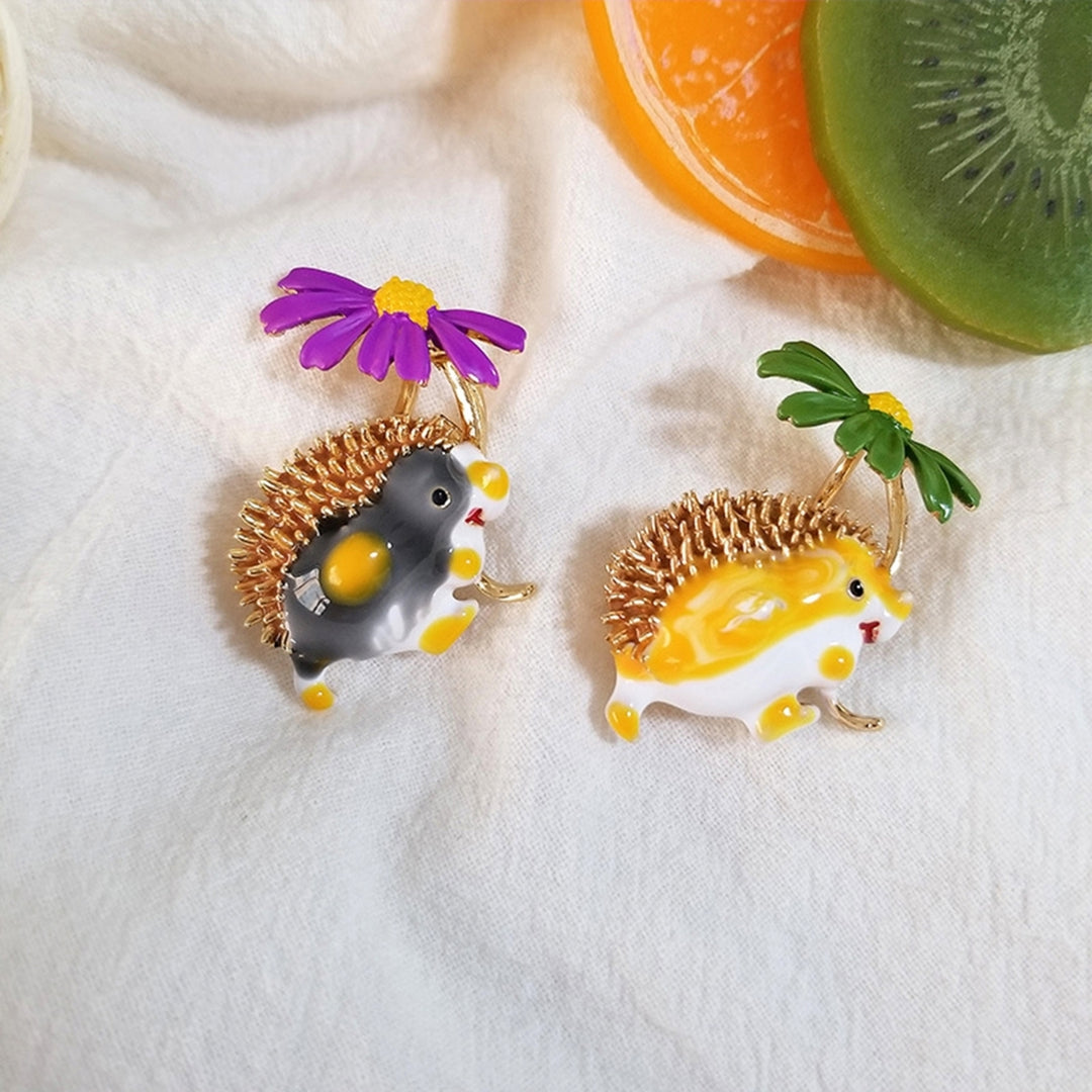 Brooch Pin Hedgehog Shape Decoration Men Women Cartoon Korean Style Brooch Clothes Decor Image 11