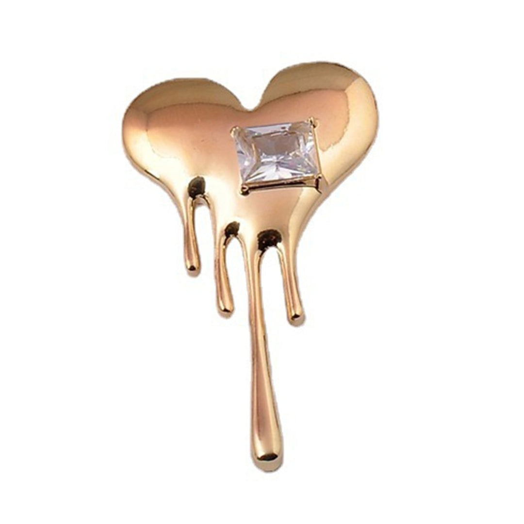Mini Exquisite Lapel Pin Gift Heart Shaped White Cubic Zirconia Brooch Pin Costume Accessories Image 3