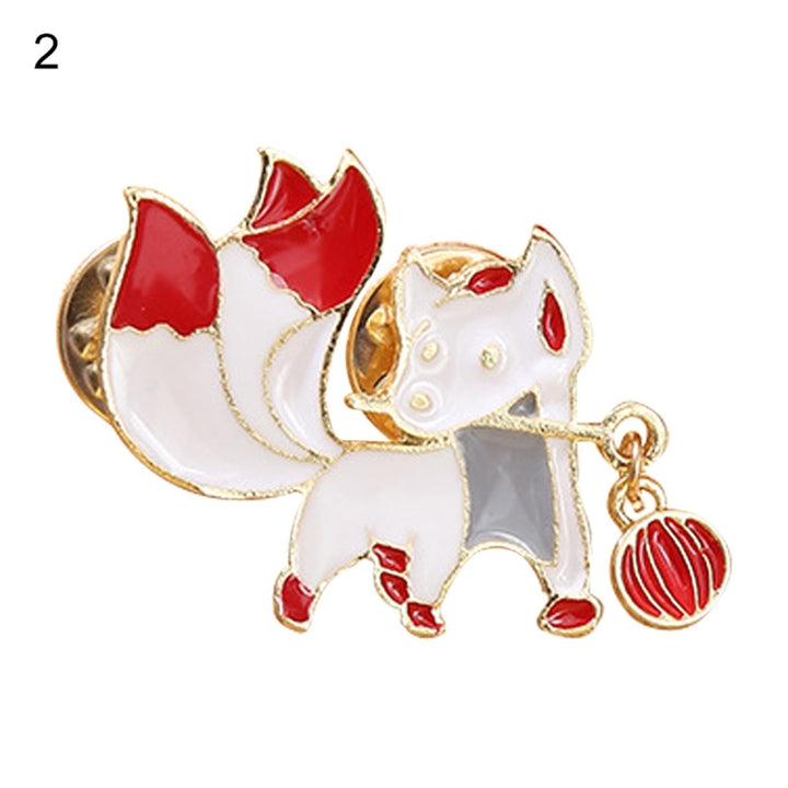 Cute Brooch Widely Use Alloy Maple Leaf Cartoon Fox Brooch Pin for Daily Image 3