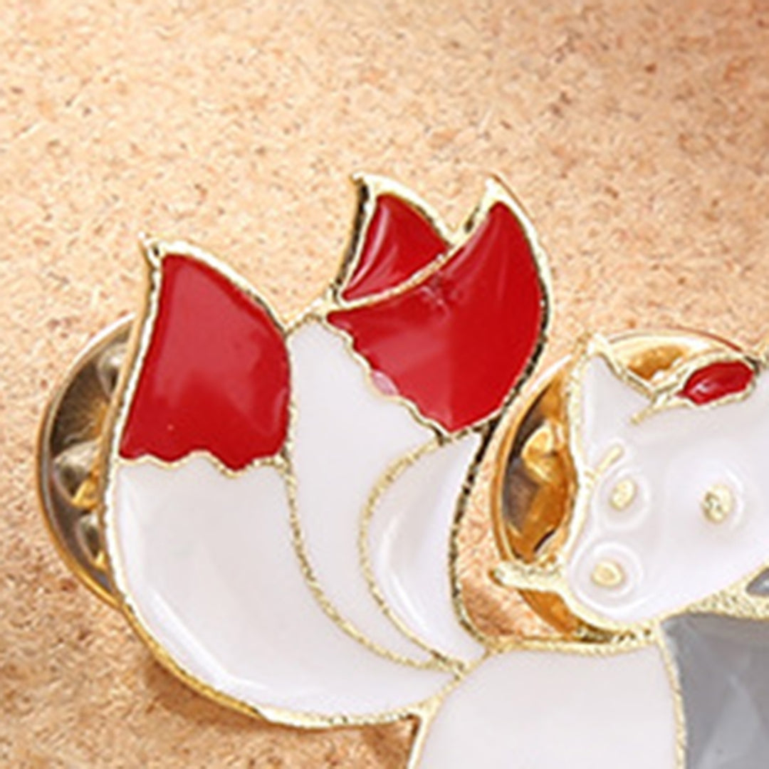 Cute Brooch Widely Use Alloy Maple Leaf Cartoon Fox Brooch Pin for Daily Image 11