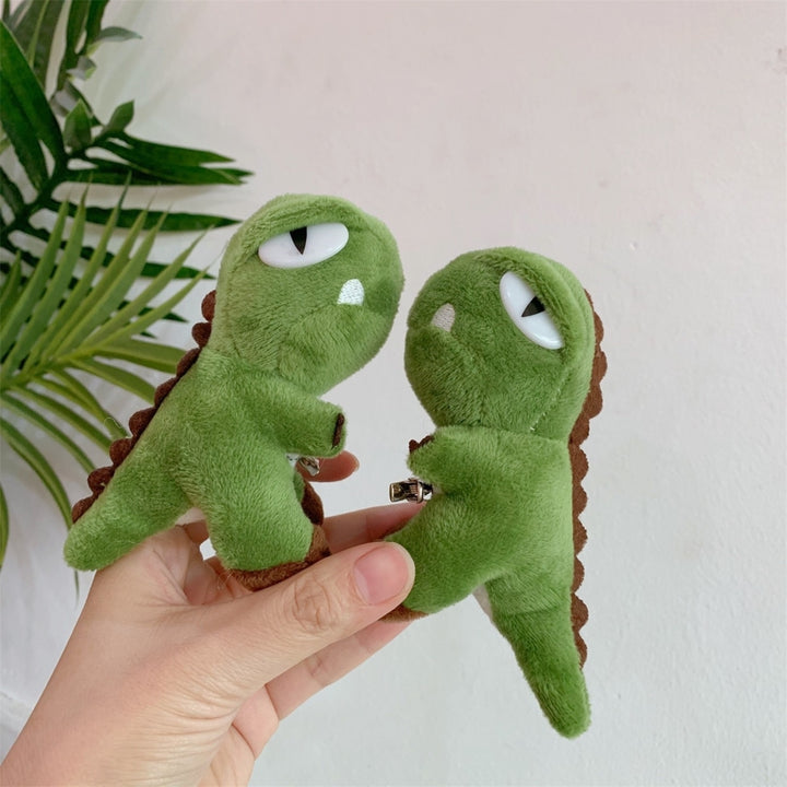 Dinosaur Brooch Anti-fall Funny Appearance Easy to Attach Stylish Plush Dinosaur Doll Brooch Pin for Girls Image 1