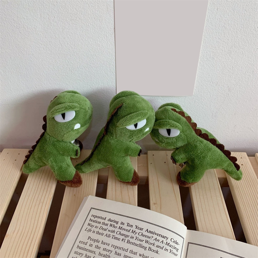 Dinosaur Brooch Anti-fall Funny Appearance Easy to Attach Stylish Plush Dinosaur Doll Brooch Pin for Girls Image 4