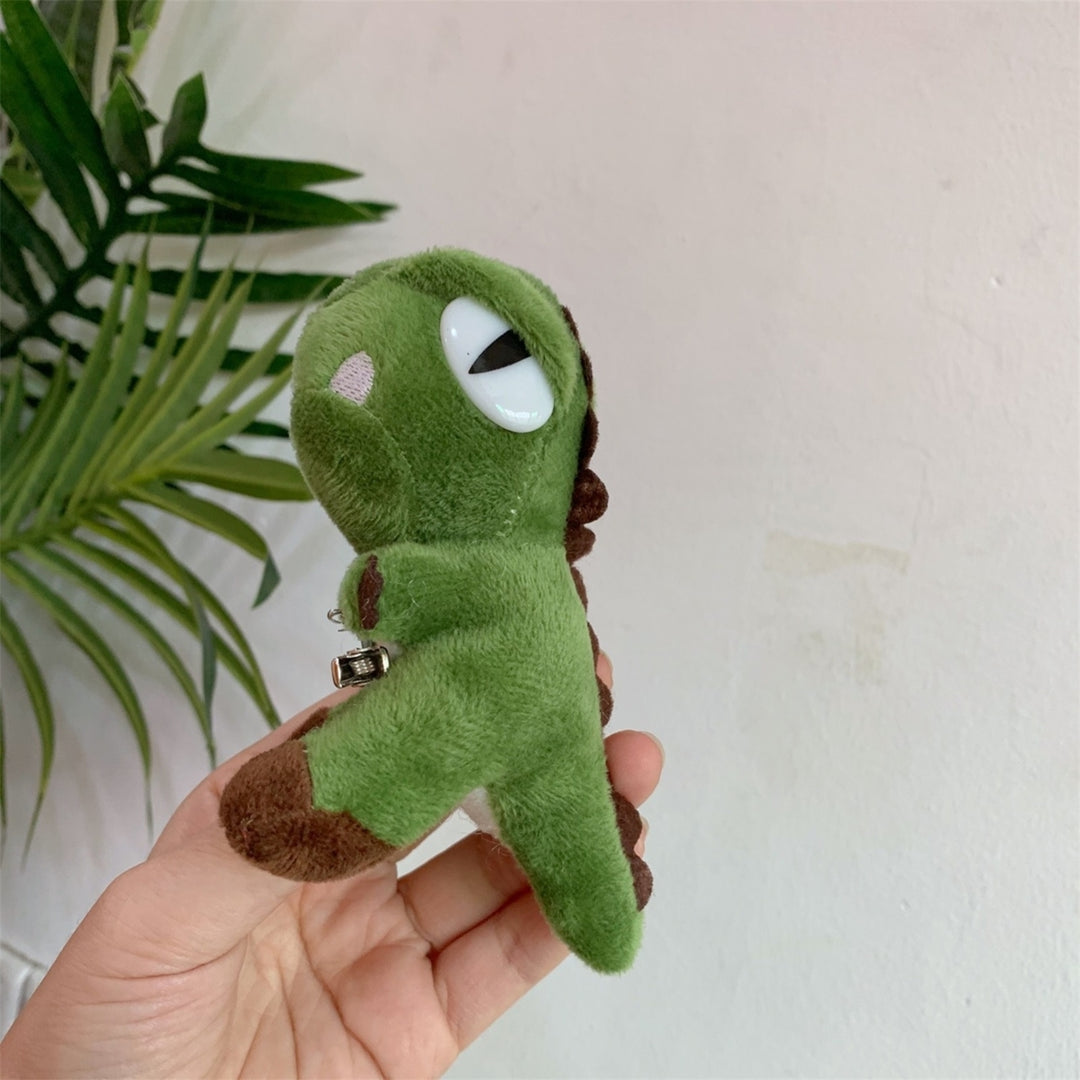 Dinosaur Brooch Anti-fall Funny Appearance Easy to Attach Stylish Plush Dinosaur Doll Brooch Pin for Girls Image 10