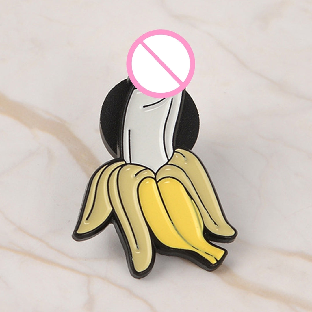 Unisex Brooch Pin Banana Style Funny Jewelry Color Block Electroplating Badge Clothes Decor Image 8