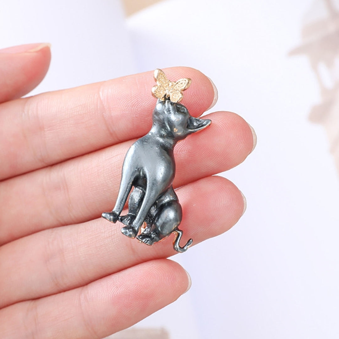 Brooch Pin Dog Butterfly Exquisite Men Women Cartoon Long Lasting Lapel Brooch Clothes Decor Image 3