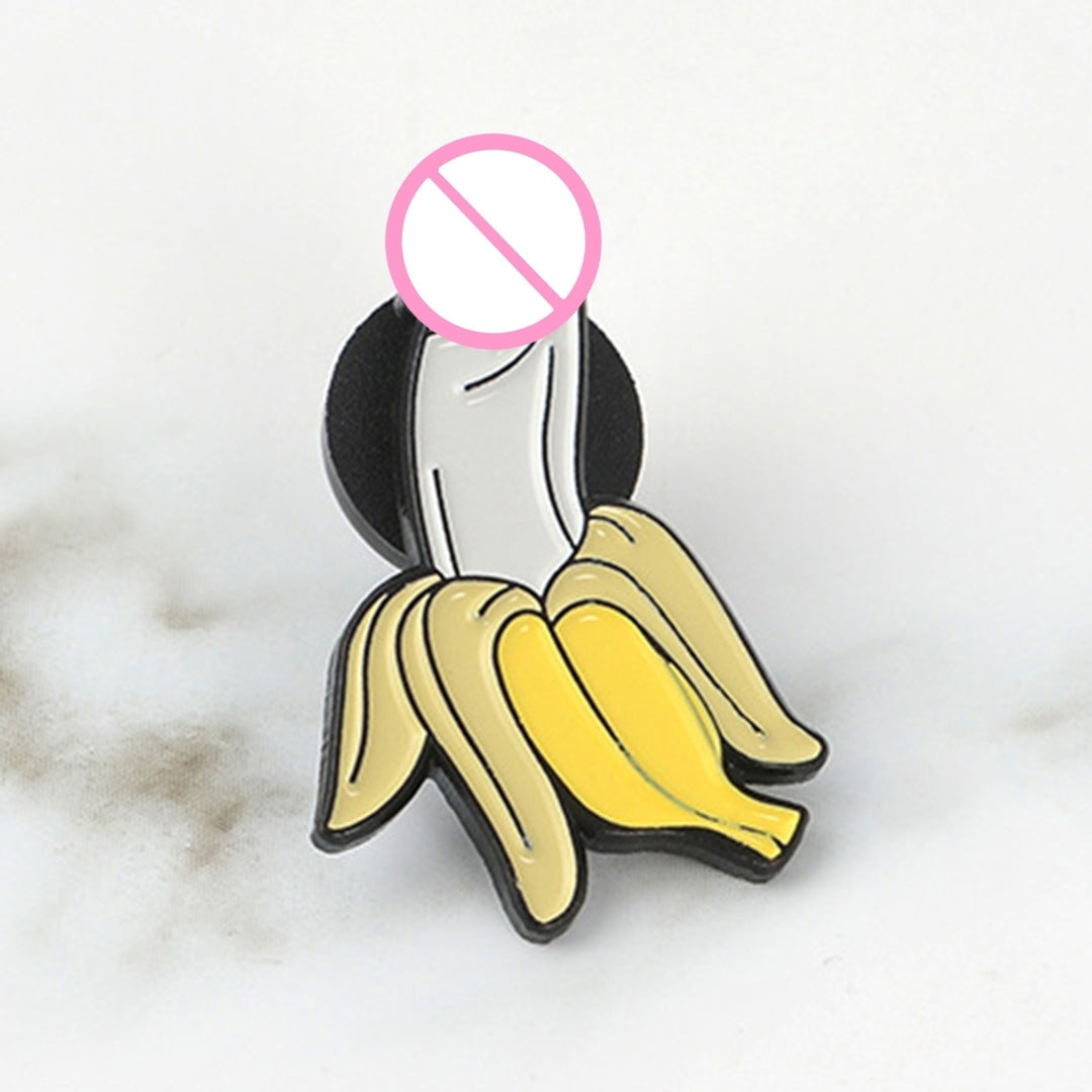 Unisex Brooch Pin Banana Style Funny Jewelry Color Block Electroplating Badge Clothes Decor Image 9