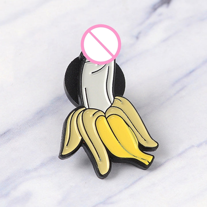 Unisex Brooch Pin Banana Style Funny Jewelry Color Block Electroplating Badge Clothes Decor Image 11