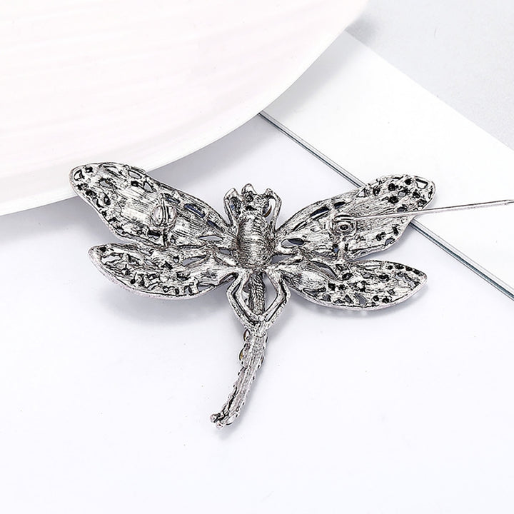 Realistic Exquisite Lapel Pin Gift Blue Rhinestone Dragonfly Brooch Backpack Accessories Image 7